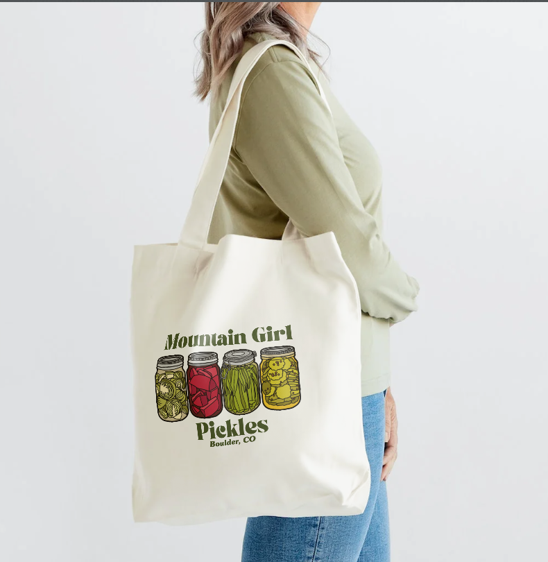 Mountain Girl Pickle Tote Bag