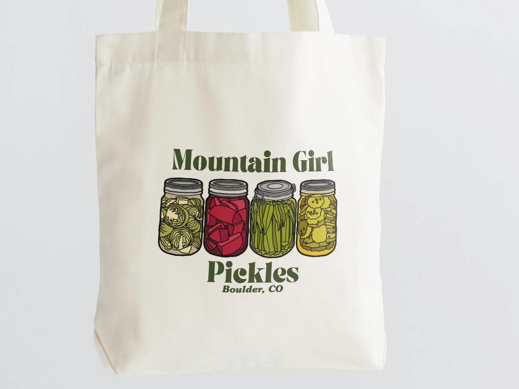 Mountain Girl Pickle Tote Bag